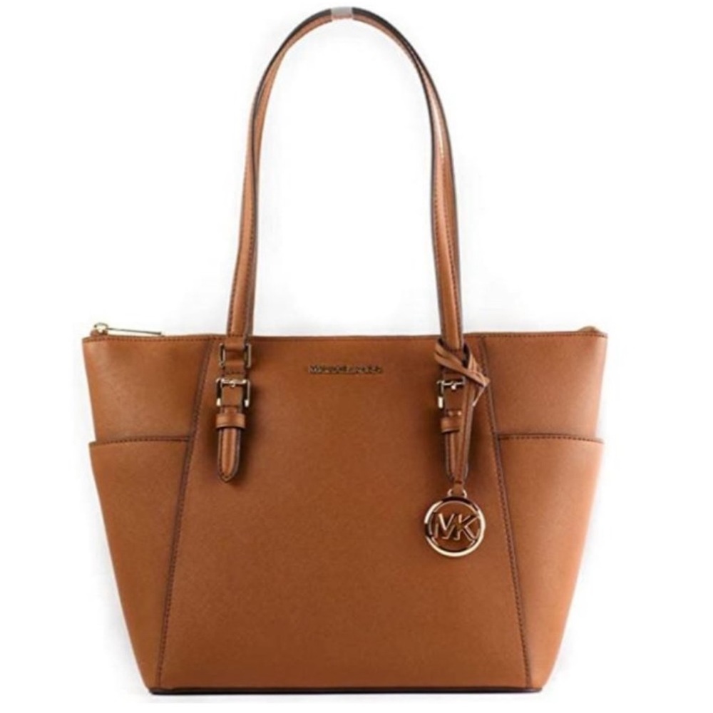 NWOT Michael Kors | Charlotte Large Saffiano Leather Top Zip Tote Bag